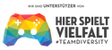 Logo: Hier spielt Vielfalt